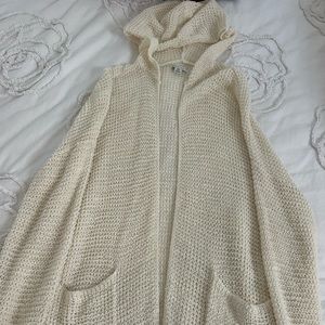 Oversized hooded cardigan